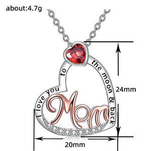 Collana con Ciondolo a Cuore con Lettera per Donna, Gioielli alla Moda - Product Image 5