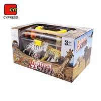 Figur Hewan Plastik Realistis Cypress, Mainan Hewan Hutan Afrika, Mainan Edukasi Anak, Set Mainan, Mainan Hewan Liar PVC