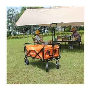 Chariot pliable à 4 roues de qualité supérieure pour l'extérieur, Camping, plage - Product Image 1