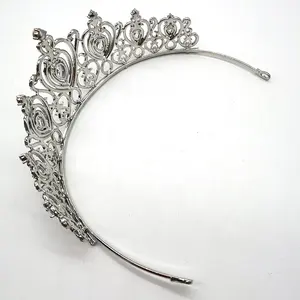 Moda taç gelin kafa bandı gelin Tiaras kristal düğün saç aksesuarları Headdress düğün Tiara ve taç kadınlar için