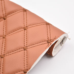 قماش جلد صناعي من البولي فينيل كلوريد متين مع رغوة وتطريز لفرش السيارات وأغطية المقاعد - Product Image 2