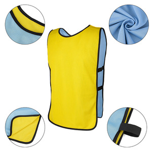 Football Training Vest Yellow Blue Breathable Mesh Adult Youth Team Sports Equipment - Product Image 1