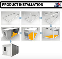 Maison modulaire préfabriquée en conteneur plat pour l'école, la salle de classe, l'entrepôt, le bureau à domicile, le chantier de construction, l'hébergement