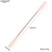 Spatule Cuillère de Mélange Cosmétique en Acier Inoxydable pour Vernis à Ongles, Fond de Teint et Fard à Paupières