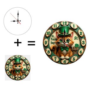 Round Wooden Wall <b>Clock</b> 25Cm Silent Classic Farmhouse Style For Living Room Bedroom Interior Decor - Product Image 6