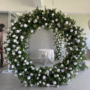 W-UFA007 Arche de fleurs pour mariage, décoration de scène, toile de fond en fleurs artificielles en soie pour événements et fêtes de mariage - Ventes Flash - Product Image 4