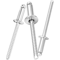 Rivets à tête ronde ouverte en acier inoxydable 304 passivé M2-M6, rivets aveugles à tirer, 100 pièces pour travaux de décoration de bâtiments ODM/OEM