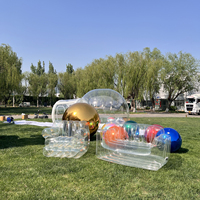 Chaise longue gonflable de chaise simple transparente de PVC pour des loisirs en plein air