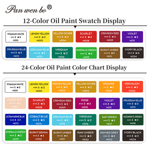Juego de Pinturas al Óleo Profesionales de Alta Saturación, 24 Tubos de 12 ml/0.4 Fl Oz, Pinturas al Óleo No Tóxicas a Base de Aceite para Pintar sobre Lienzo - Product Image 5