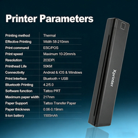 Imprimante de pochoirs de tatouage et de papier thermique USB+ par Xprinter, batterie rechargeable 2600 mAh, livraison rapide