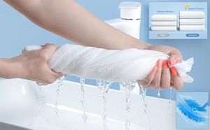 SJC ผ้าขนหนูอาบน้ำแบบบีบอัด-Spunlace PP เยื่อไม้แบบพกพาหนาสำหรับอาบน้ำอุปกรณ์ใช้ในโรงแรม & ความงาม - Product Image 5