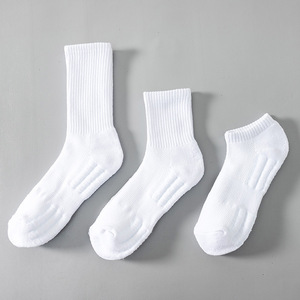 Printemps et été court cheville épais coton Sports Crew blanc couleurs unies rembourré basket-ball course Tennis Gym chaussettes <span class=keywords><strong>pas</strong></span> <span class=keywords><strong>cher</strong></span> - Product Image 4