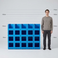 Bacs de stockage pour entrepôt, bacs de picking en coreflute, bacs de picking personnalisés pour vêtements, boîtes en plastique ondulé empilables