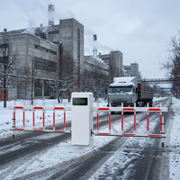 Barrière de parking à écran LED personnalisée, élégante, blanc nacré, moteur sans balais DC24V pour parking intelligent