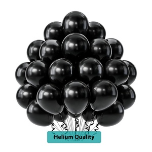 100 ballons en latex de haute qualité de 12 pouces pour la décoration de fêtes d'<span class=keywords><strong>anniversaire</strong></span>, d'Halloween et de Noël, couleur noire, lot de 100 ballons de 12 pouces - Product Image 4