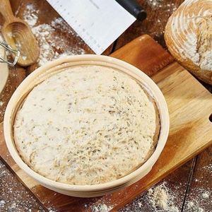 Lot de 2 paniers à pain en <span class=keywords><strong>osier</strong></span> pour la fermentation, avec housse de lavage, bleu, motifs de couteaux, lame ronde, coupe - Product Image 5