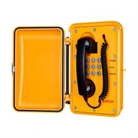 Téléphone de sécurité extérieur KNSP-01, analogique, SOS, d'urgence, mural, étanche, boutons vocaux, métal, tunnel, métro, filaire