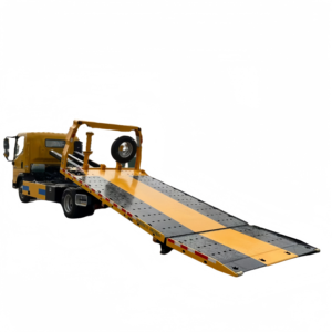 Camion de dépannage diesel HOWO 4t à plateau plat, manuel 4x2, avec remorque de dépannage et de sauvetage, neuf - Product Image 1