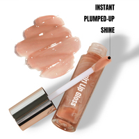 Gloss à lèvres liquide naturel brillant, effet marbré, tubes ronds personnalisés OEM, faible MOQ, marque privée