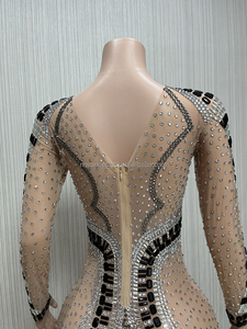 Novance <span class=keywords><strong>New</strong></span> Years vey Party forniture 2023 strass Glitter Robe Soiree abito da sera lungo abiti di moda Sexy per le signore della ragazza - Product Image 5