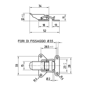 Verrouillage à levier en acier inoxydable 304 SKU 9410023 Organisateur d'armoire - Product Image 2