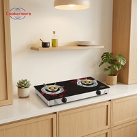 Cuisinière à gaz à 2 brûleurs en acier inoxydable de bonne qualité avec un nouveau design pour une utilisation domestique, hôtelière, automobile et en camping-car