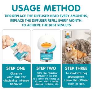 ผลิตภัณฑ์ช่วยผ่อนคลายสัตว์เลี้ยง ชุดกระจายกลิ่นผ่อนคลายความวิตกกังวลสำหรับสุนัข 1 เครื่อง + 2 รีฟิล - Product Image 5