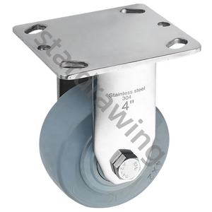 Rodas de aço inoxidável 316L SS Heavy Duty 100x50mm SUS 304 rodízios - Product Image 2