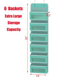Organizzatore da Appendere Sopra la Porta <span class=keywords><strong>a</strong></span> 6 Livelli con 12 Tasche Trasparenti, Organizzatore per Armadio - Product Image 3