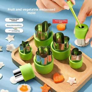 Home Kitchen 5-Piece Stainless Steel Set Fruit/Vegetable Cutter Cookie Embossing <b>Mold</b> for <b>Cakes</b> Tools - Product Image 2