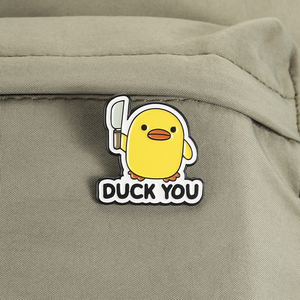 Broche en émail Canard En Colère Drôle Tenant un Couteau, Citations Humoristiques Mignonnes, Badge de Revers, Bijou de Mode, Cadeau pour Amis - Product Image 3