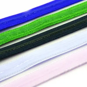 custom polyester/high elastic nylon silicone elastic straps for underwear bra used