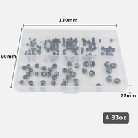 LUSHAZER 160 pcs/set Plombs fendus pour la pêche Plomb de plomb Tailles assorties Plombs ronds amovibles Accessoires de pêche à la carpe