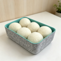 Boîte de rangement carrée pliable en feutre, double couleur, pour tiroir, cosmétiques, linge, balles de séchage