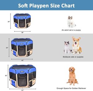 JESPET Octagonal Portable Soft <strong>Dog</strong> Playpen <strong>Kennel</strong> with Carry Bag-36" 45" 61" Sizes for <strong>Dogs</strong> Cats Rabbits-Indoor/Outdoor Use - Product Image 5