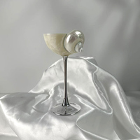 Verre à Vin Coquillage Conque, Verres à Martini, Gobelet, Verre à Cocktail, Vaisselle, Verres à Pied pour Anniversaire, Mariage, Plage
