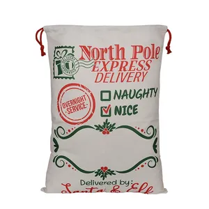 Monogram Jumbo <strong>Christmas</strong> <strong>Hessian</strong> Santa <strong>Sack</strong> Stocking Bag Personalized Sublimation Santa on the Way Present Stocking <strong>Sacks</strong> - Product Image 4