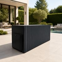 Cuisine extérieure modulable Space Capsule, poste de travail BBQ extérieur en acier inoxydable, armoire extérieure tout-en-un pour sites panoramiques