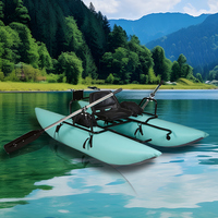 Bote de Pesca Inflable de PVC Tipo Catamarán Personalizado de Alta Velocidad con Estructura de Aluminio para Señuelos, Plegable y Ligero para Buzos y Actividades al Aire Libre