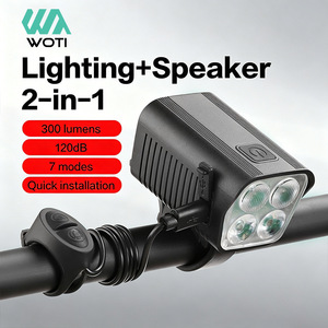 Yueli Bicycle Headlight With Horn USB Rechargeable <b>LED</b> Front Light For Mountain Bike Night Riding IPX4 Waterproof - Product Image 2