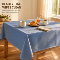 Nappe géométrique jacquard imperméable OEM 100 % polyester infroissable style américain pour la maison, les restaurants et les événements