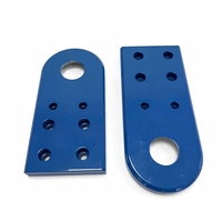 Service de fraisage CNC de haute précision, support en aluminium 6061 anodisé bleu, plaque de montage usinée avec précision, OEM