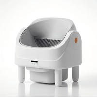 Bac à litière pour chat électrique intelligent, silencieux, de petite taille, design écologique