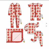 Combinaison bébé en bambou à manches longues, imprimé fruits, durable et extensible, pour usage quotidien, collection automne/hiver, best-seller personnalisé