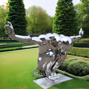 Escultura de hombres de buzo de acero inoxidable abstracto de artes metálicas modernas para decoración al aire libre - Product Image 3