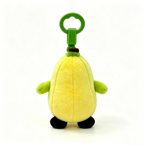 Customized Smiling face banana plush keychain,Yellow banana plush <b>charm</b>,Embroidered banana plush,Banana-shaped plush <b>keyring</b> - Product Image 5
