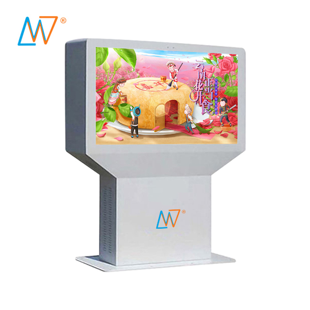 55 Inch Foor Stand Digital Signage 2000 Nits Kiosk Lcd Outdoor Ads Monitor Display Media Player