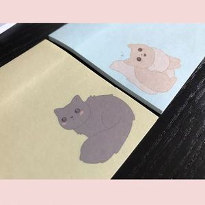 Cartoon <b>Animal</b> Custom Self-Adhesive Note Book Cute Girls Stationery Offset Paper Wholesale Customization - Product Image 2