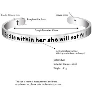 Waterproof Anti Tarnished 316L Stainless Steel Fashion <b>Bracelet</b> & <b>Bangle</b> Inspirational <b>Bracelets</b> For Women Men - Product Image 6