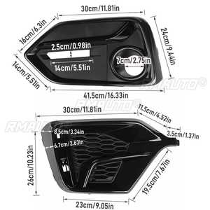 4 pièces – Cache-phares antibrouillard avant et arrière pour Honda Civic 5 portes FK4 FK7 Hatchback 2016-2021 - Product Image 5